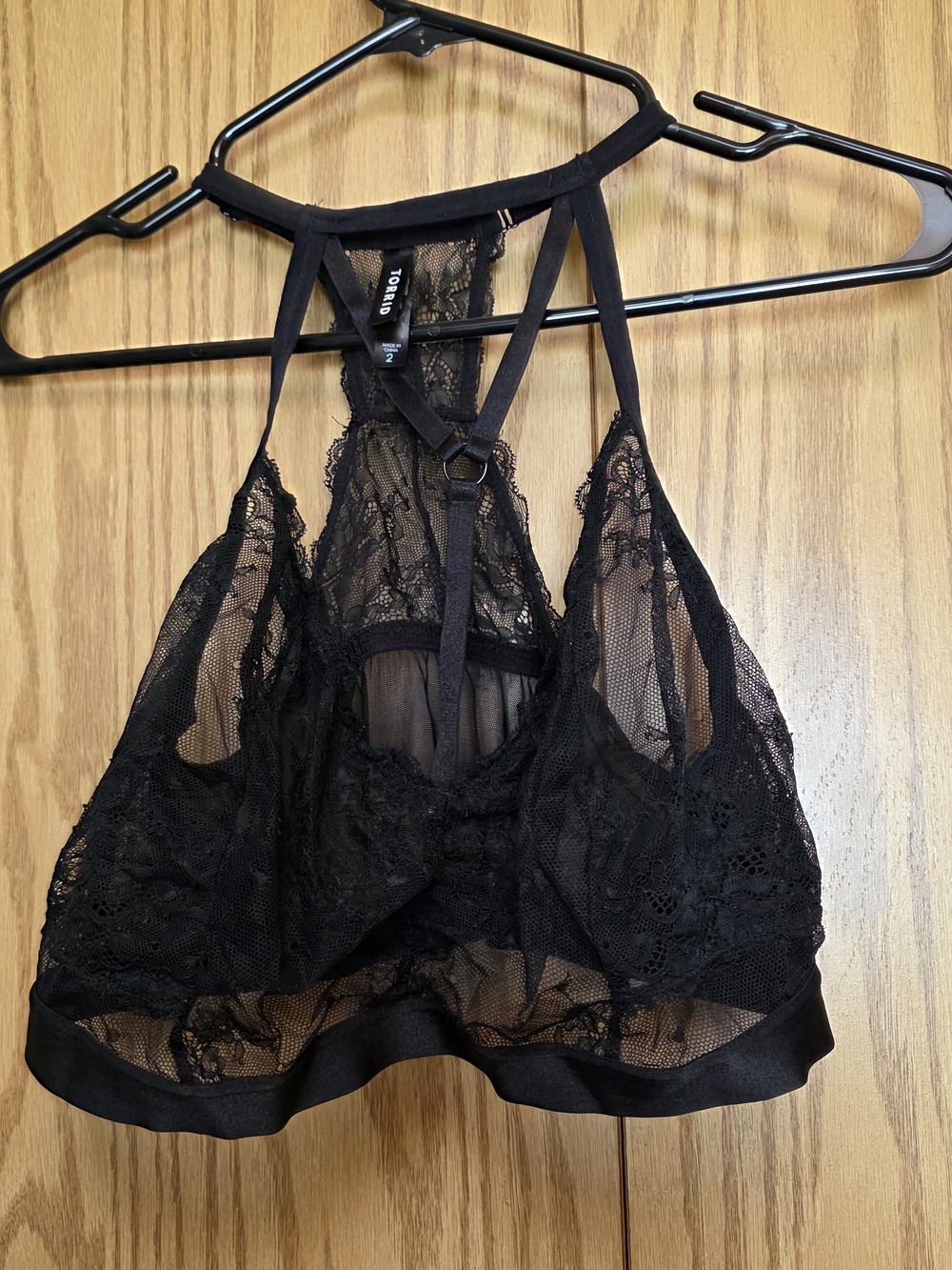 torrid Black Lace Bralette Halter
